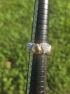 Gold-Tone Crystal Accent Ring, Size 7